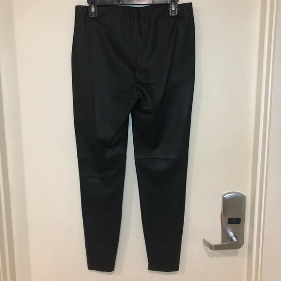 Zara Basic Black Leather Pants Size Large - Picture 7 of 11